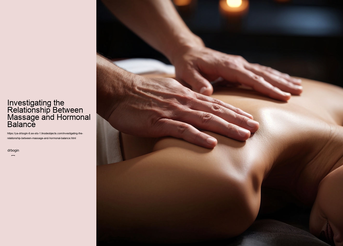 Investigating the Relationship Between Massage and Hormonal Balance